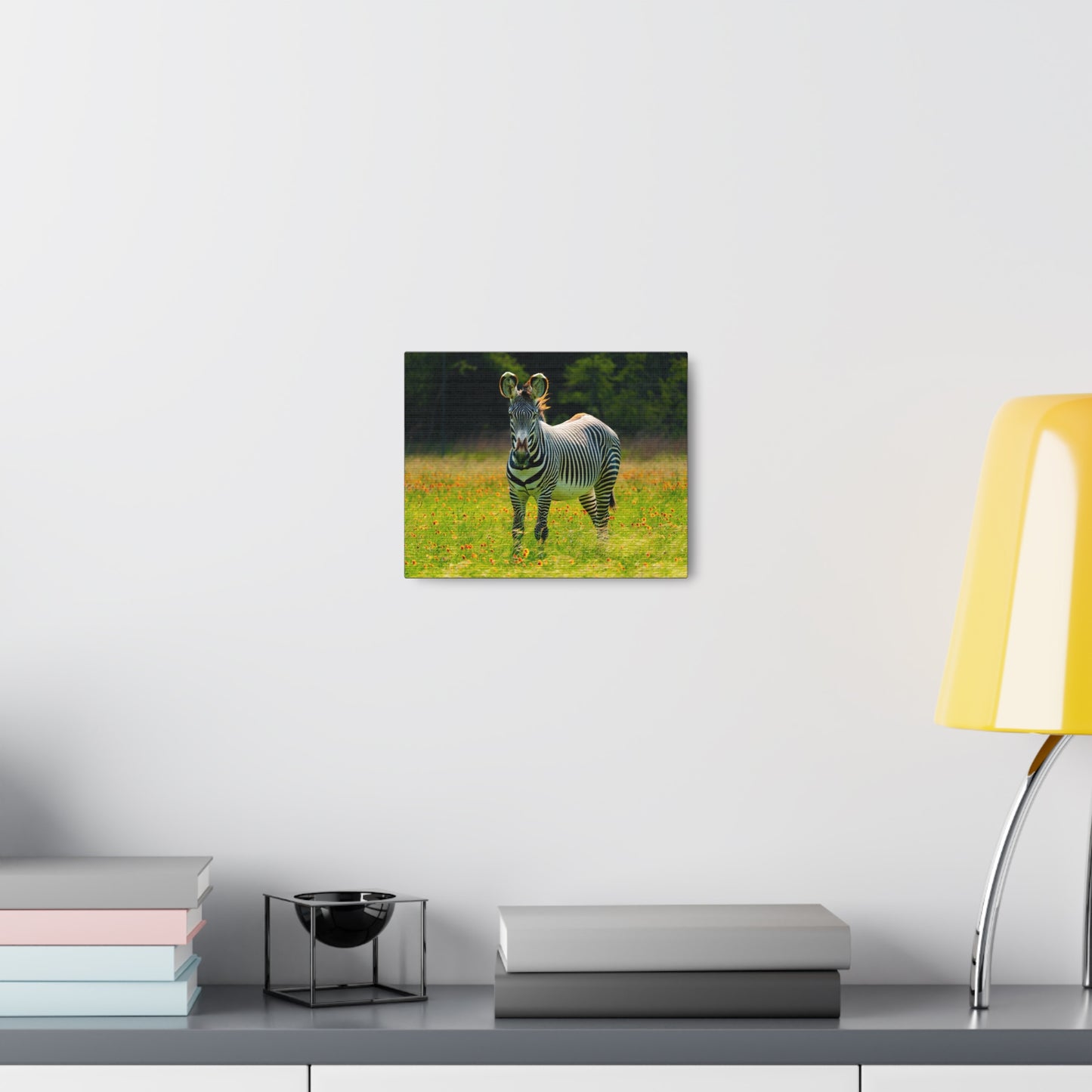 Zebra Among the Wildflowers-Canvas Gallery Wraps