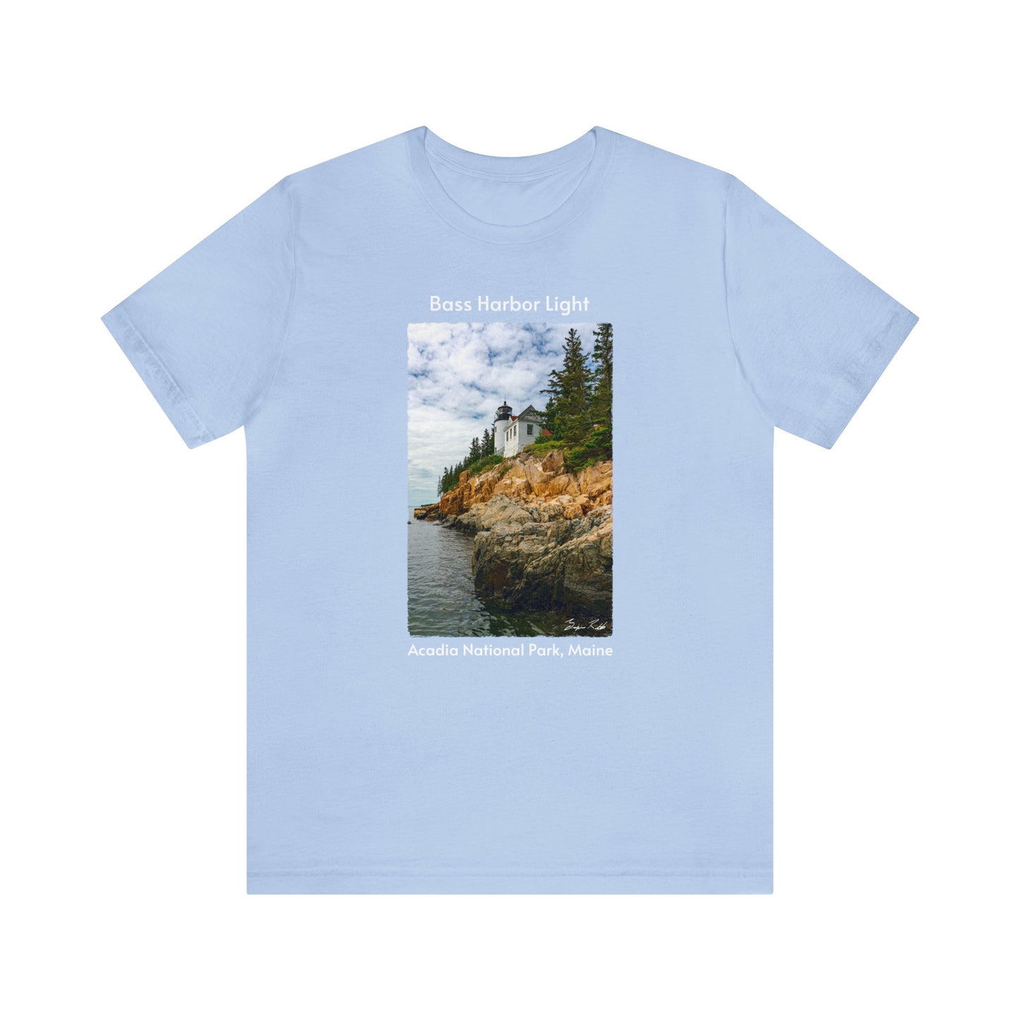 Bass Harbor Light Unisex Jersey Short Sleeve Tee