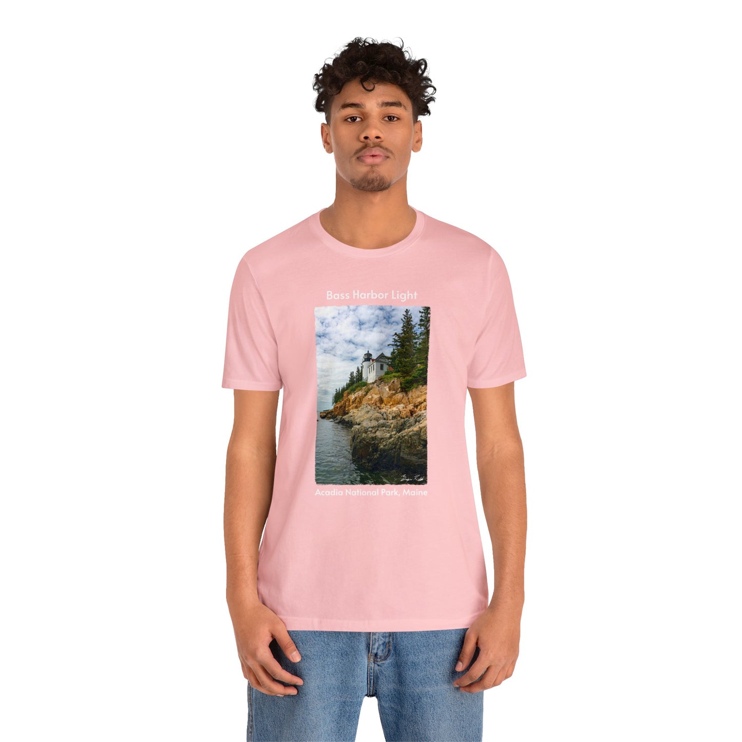 Bass Harbor Light Unisex Jersey Short Sleeve Tee