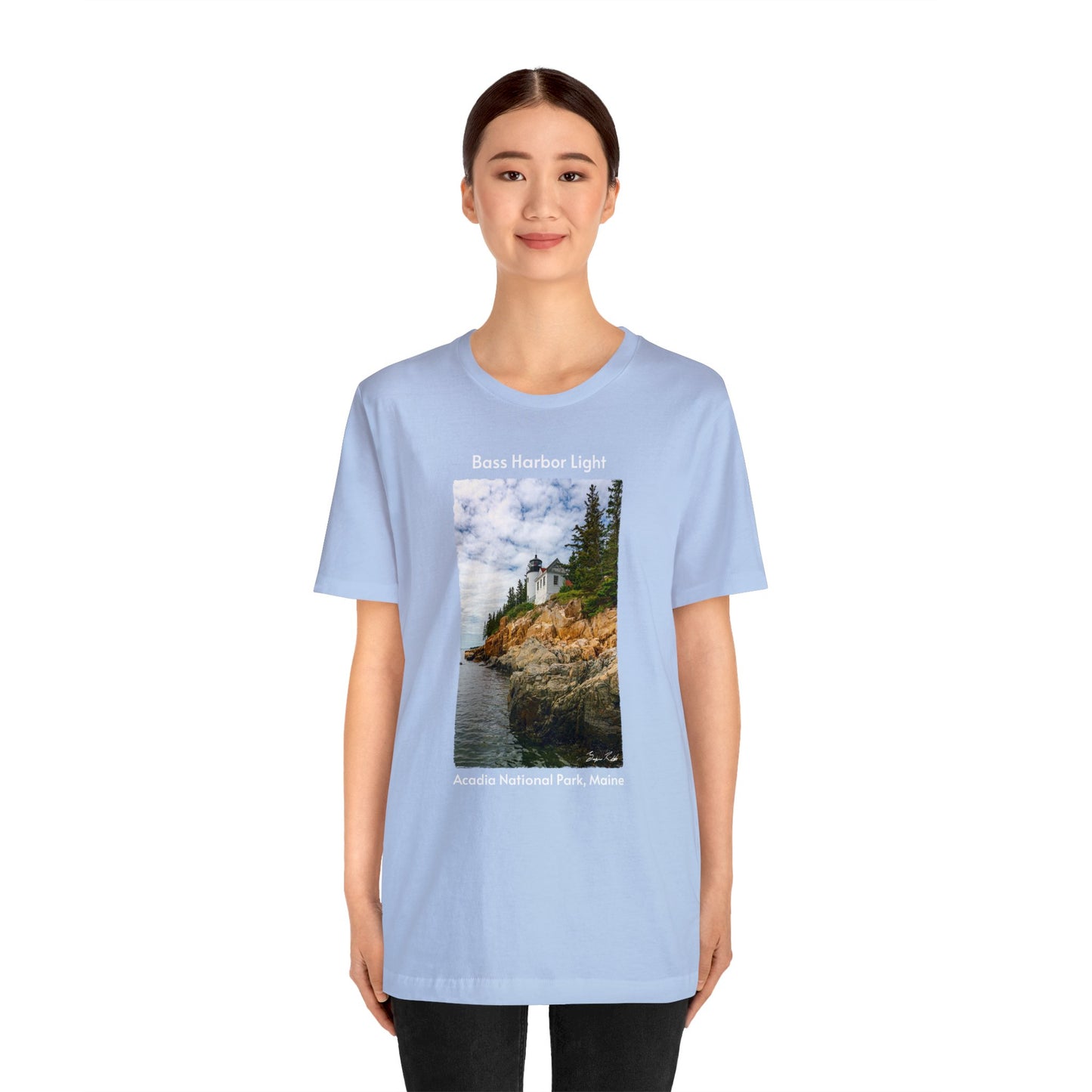 Bass Harbor Light Unisex Jersey Short Sleeve Tee