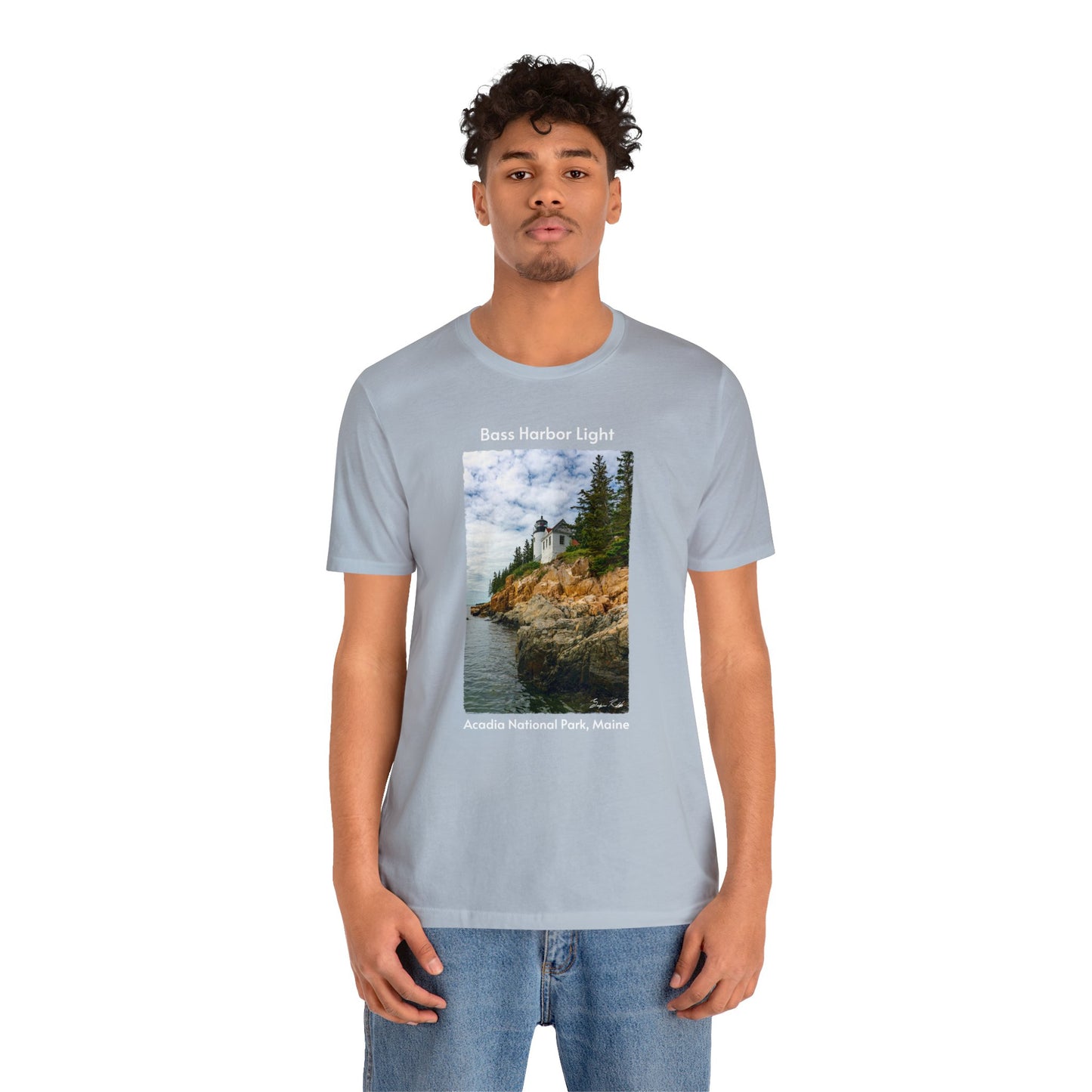 Bass Harbor Light Unisex Jersey Short Sleeve Tee