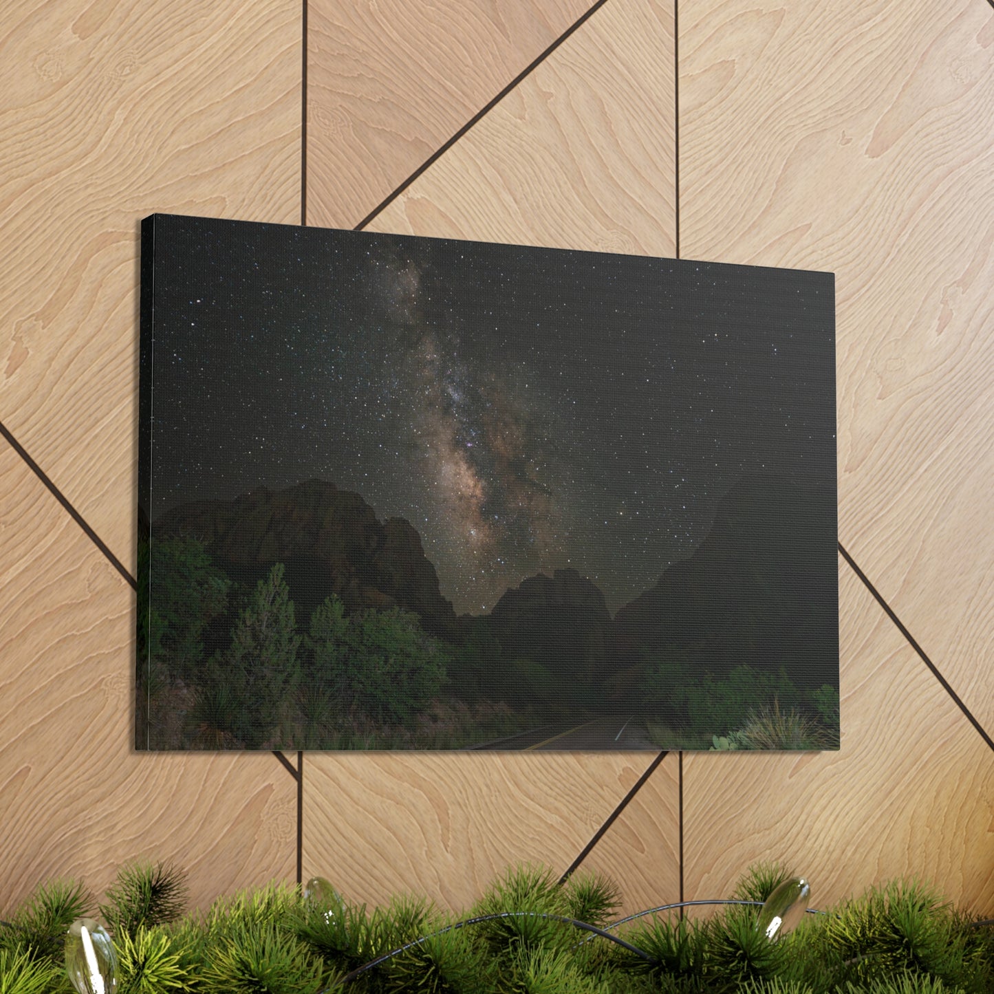 Milkyway Through the Mountains-Canvas Gallery Wraps