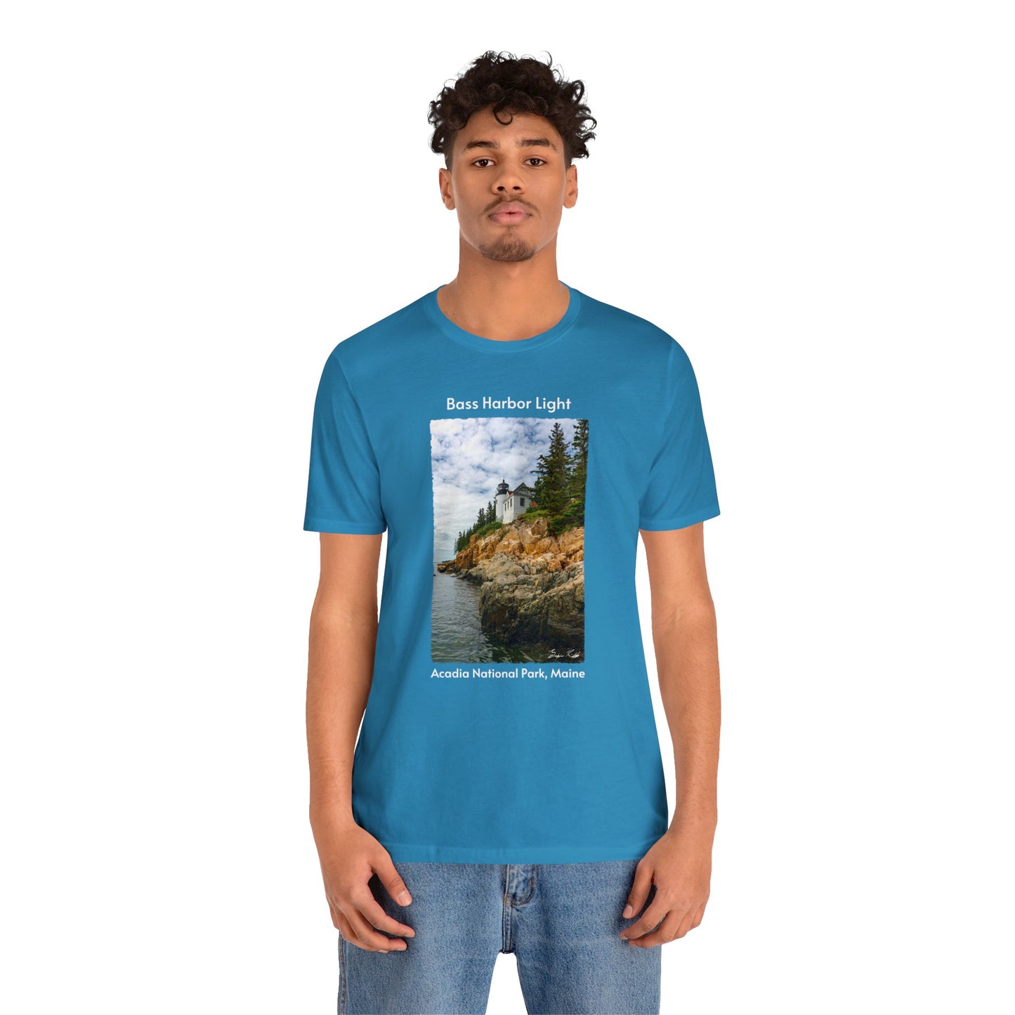 Bass Harbor Light Unisex Jersey Short Sleeve Tee