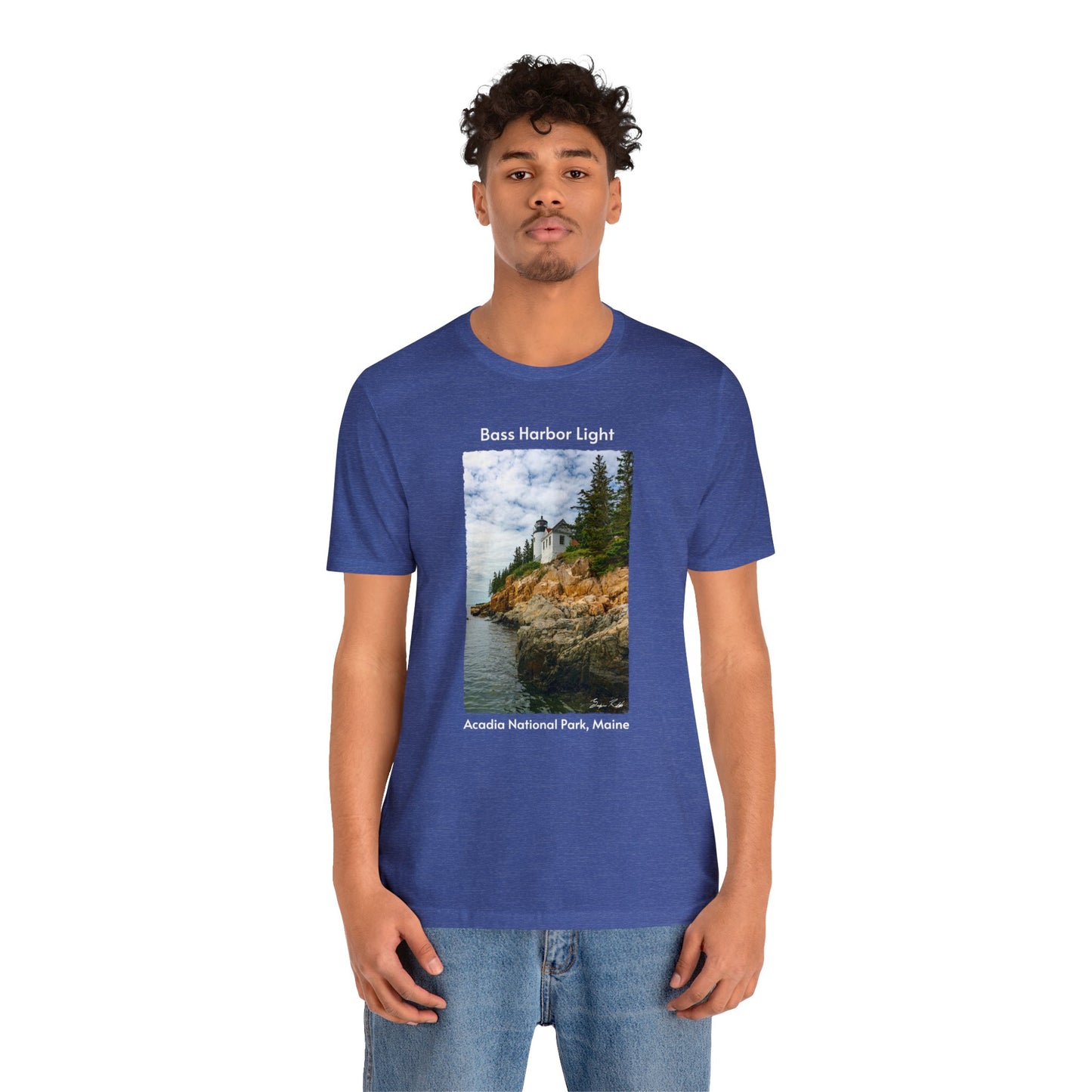 Bass Harbor Light Unisex Jersey Short Sleeve Tee