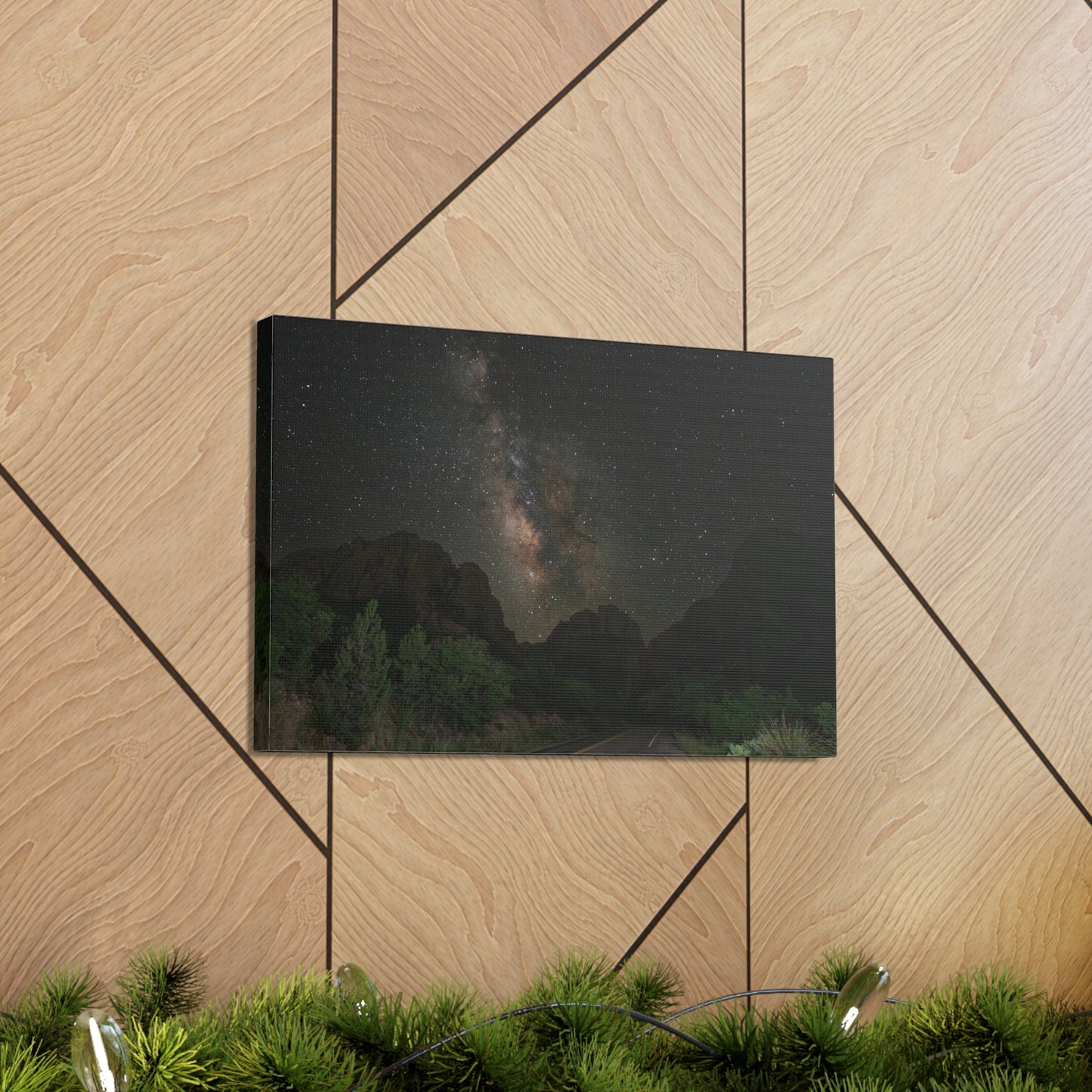 Milkyway Through the Mountains-Canvas Gallery Wraps