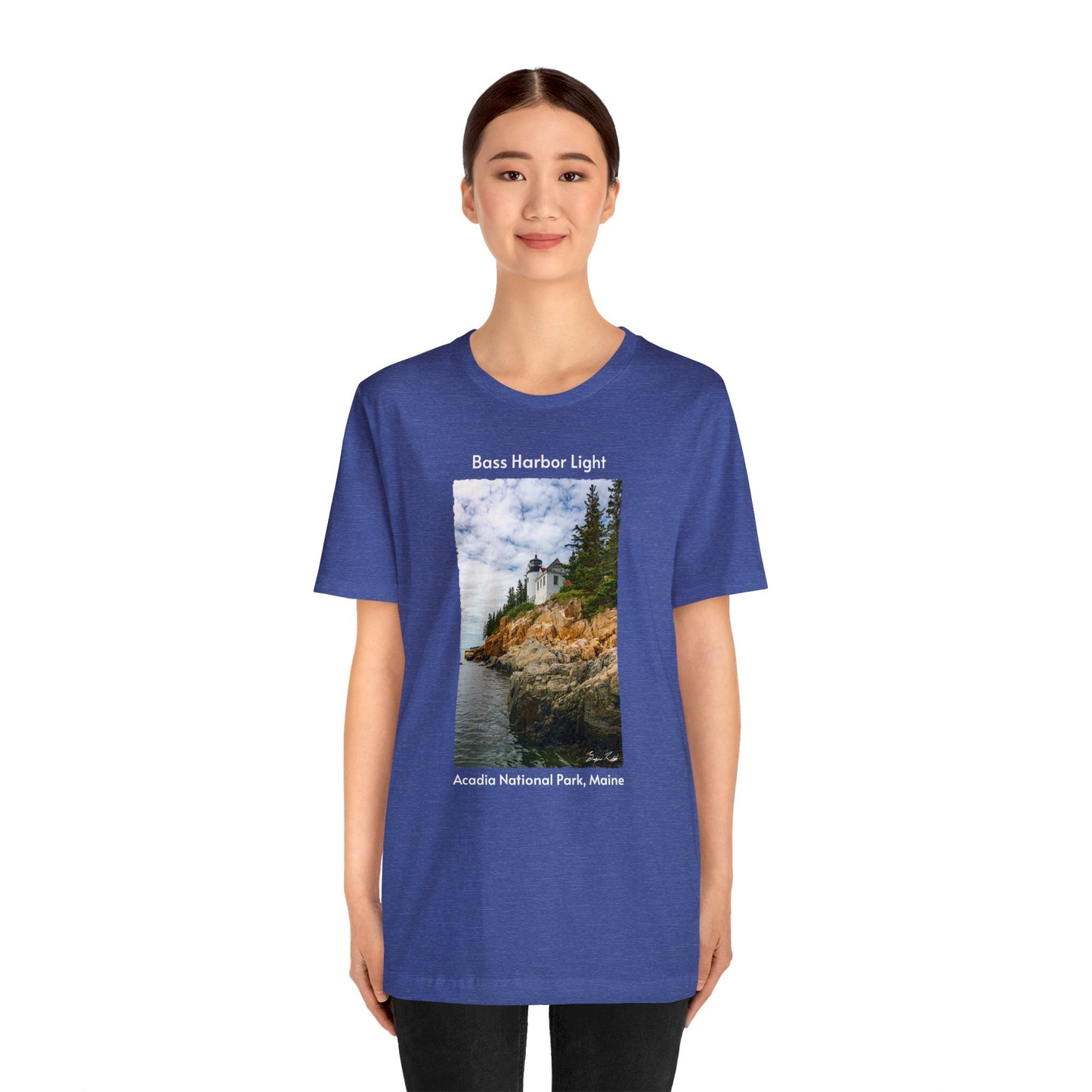 Bass Harbor Light Unisex Jersey Short Sleeve Tee