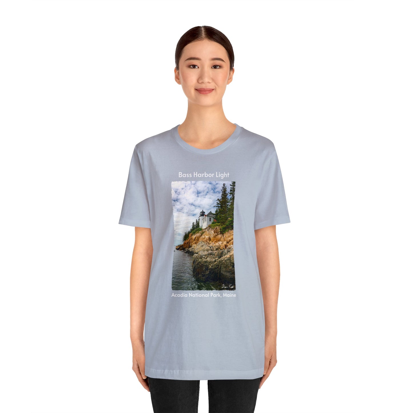 Bass Harbor Light Unisex Jersey Short Sleeve Tee