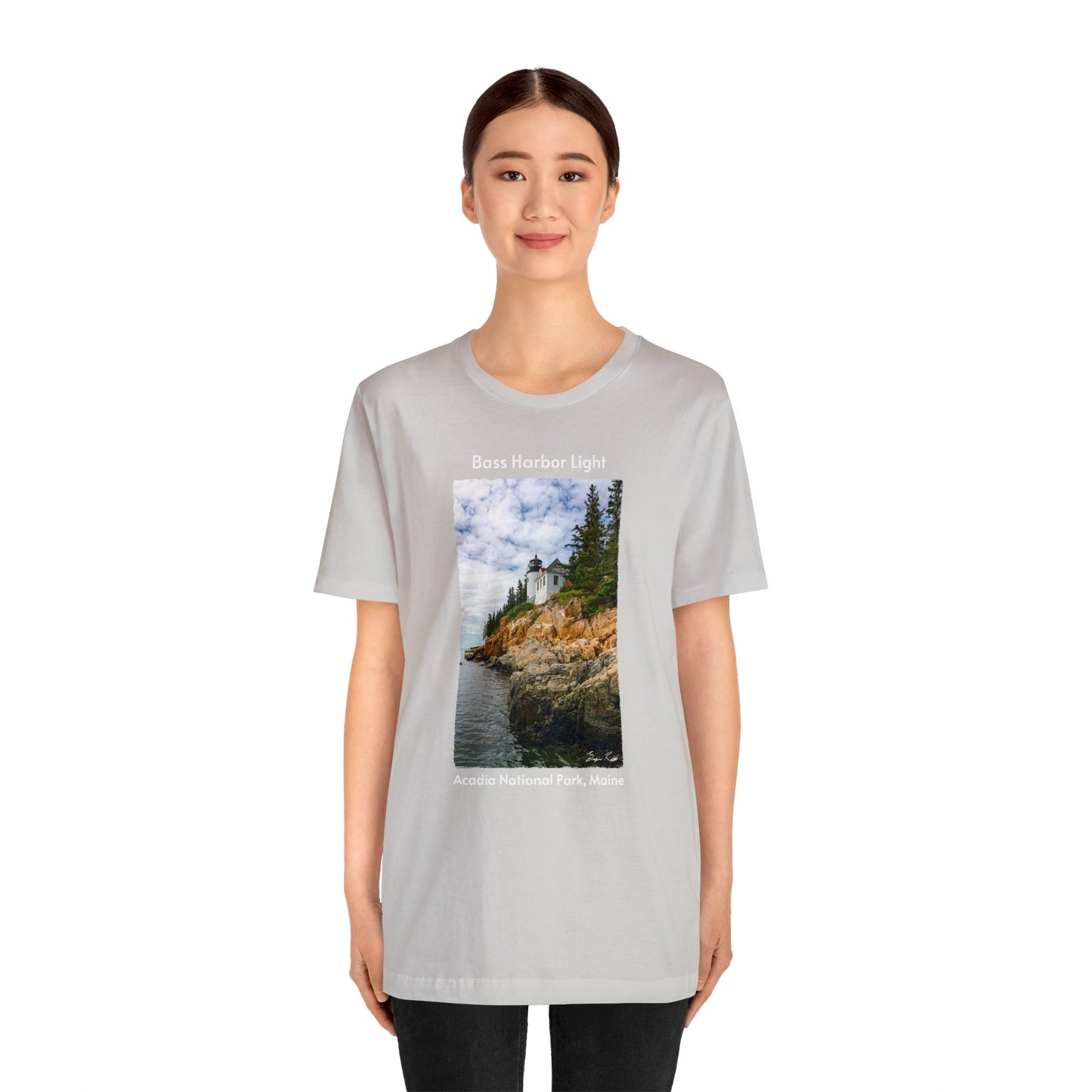 Bass Harbor Light Unisex Jersey Short Sleeve Tee