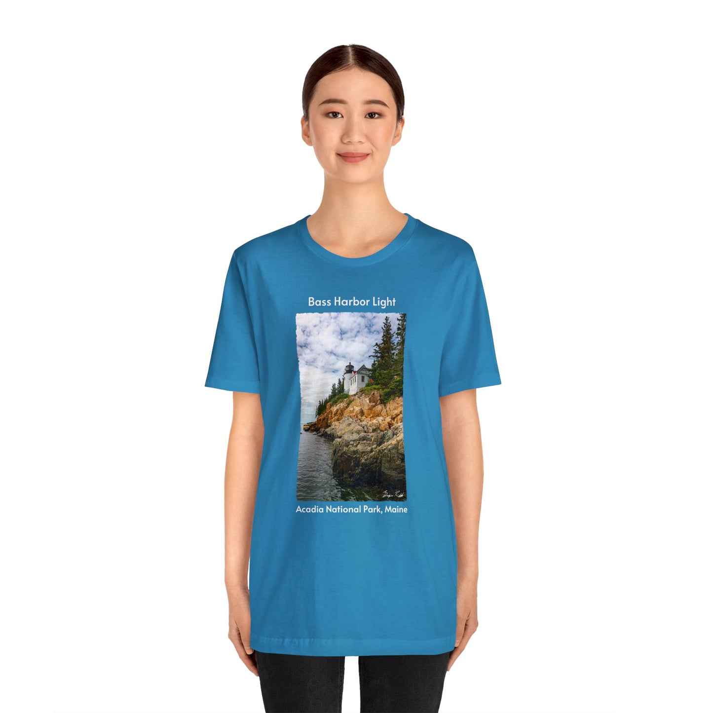 Bass Harbor Light Unisex Jersey Short Sleeve Tee