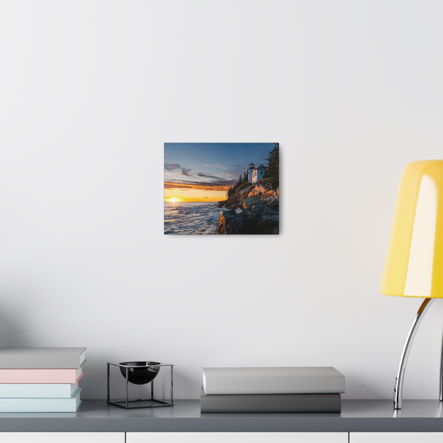 Beacon Upon the Rocks-Canvas Gallery Wraps