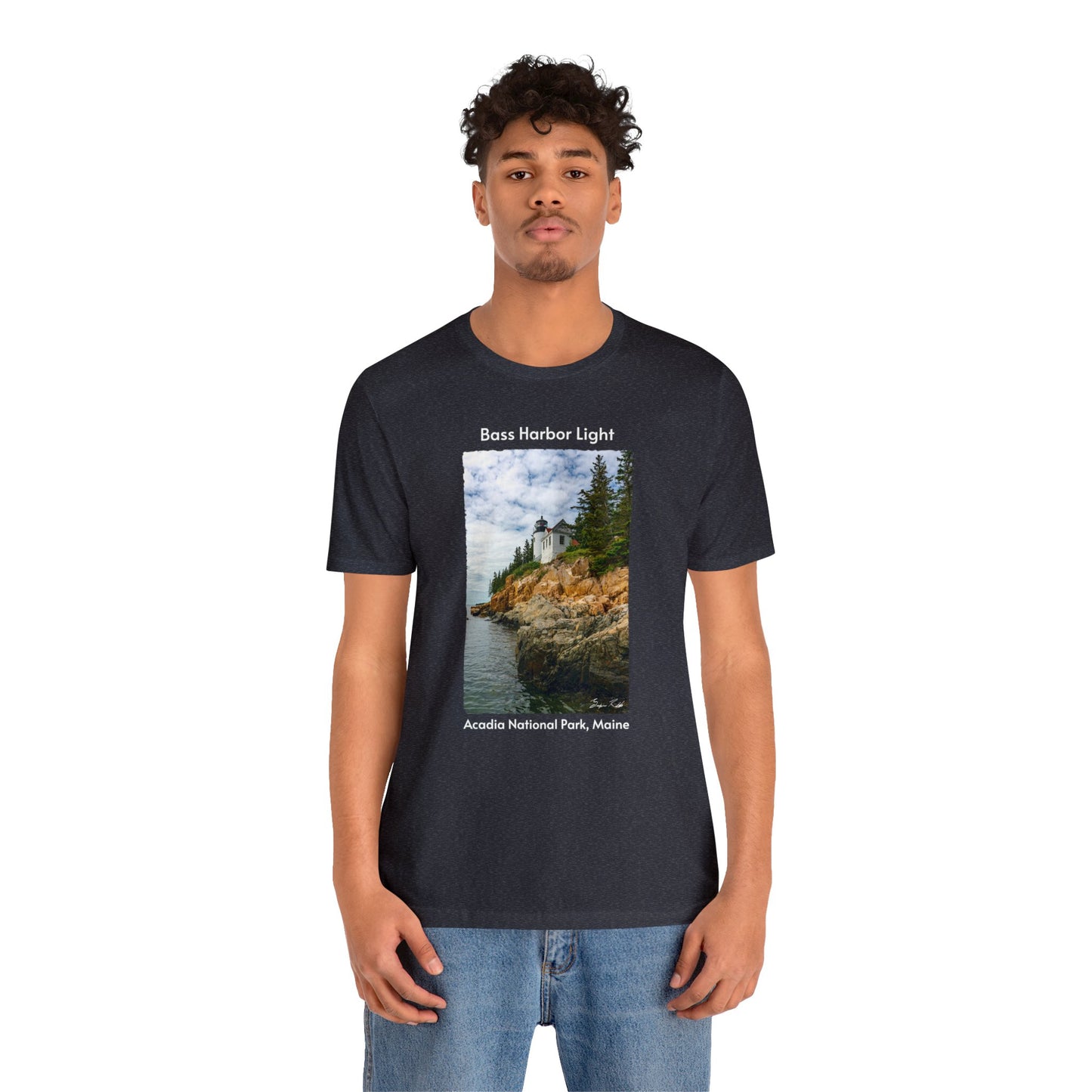 Bass Harbor Light Unisex Jersey Short Sleeve Tee