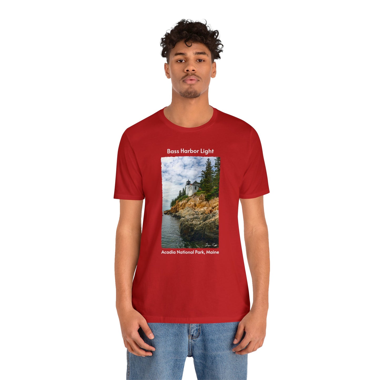 Bass Harbor Light Unisex Jersey Short Sleeve Tee