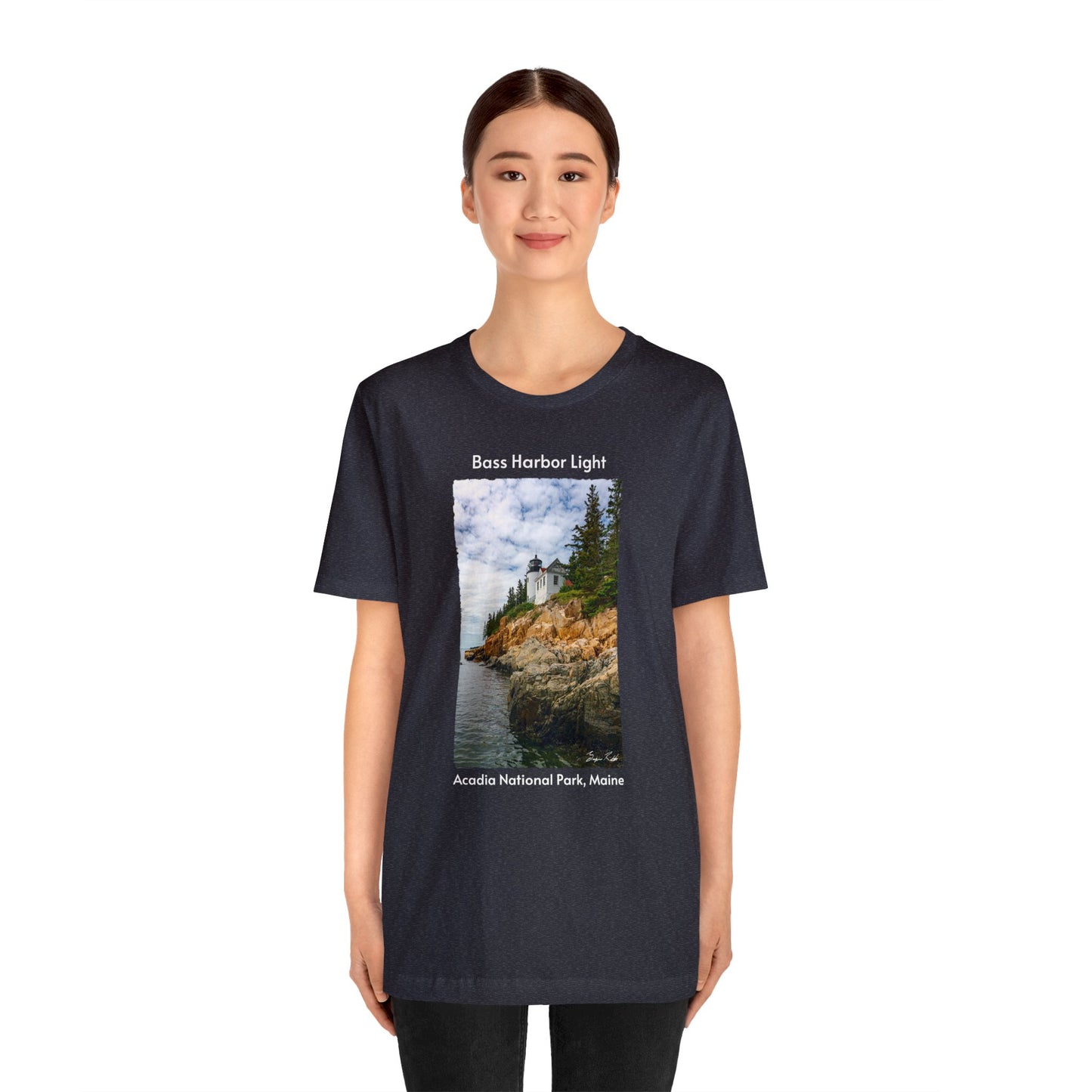 Bass Harbor Light Unisex Jersey Short Sleeve Tee