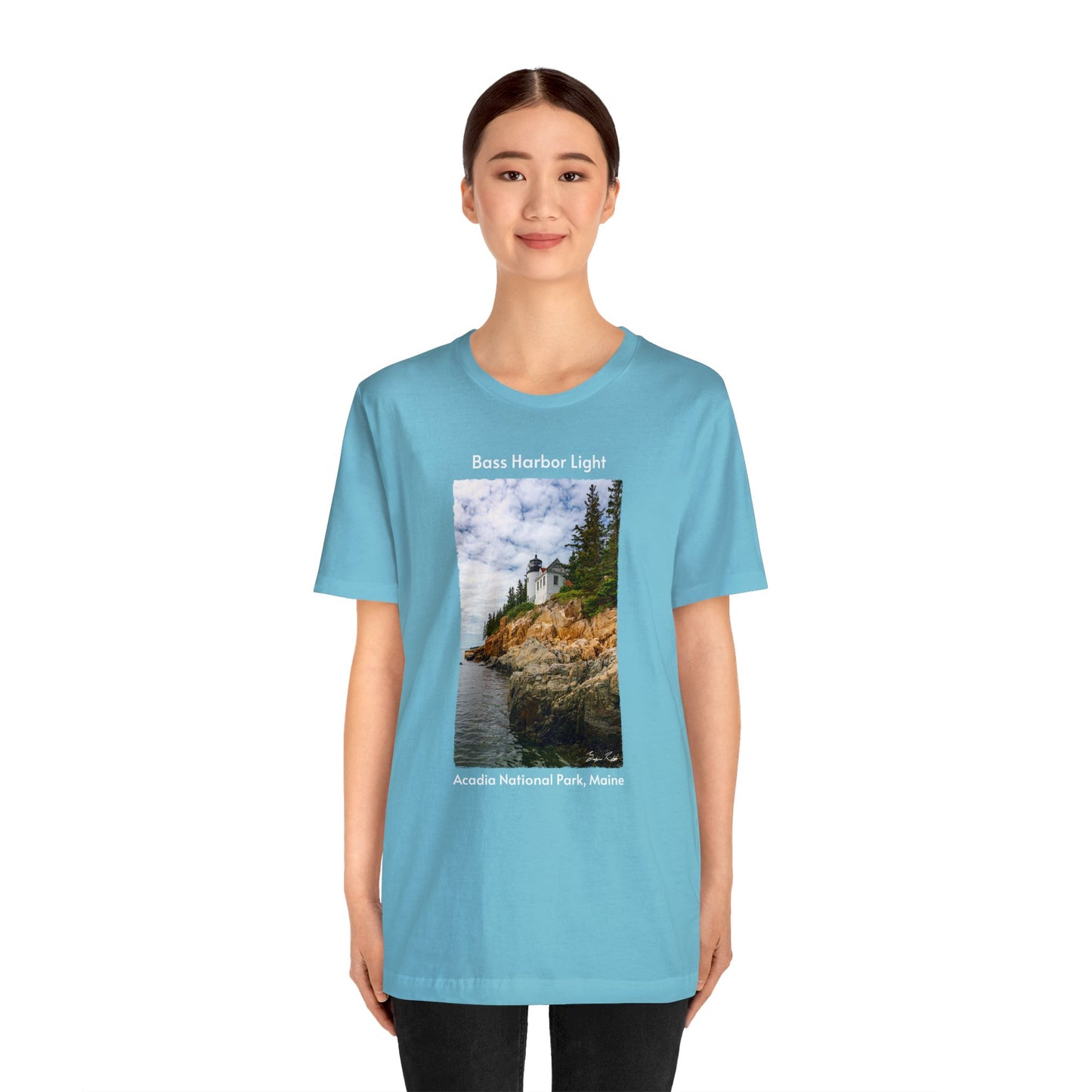 Bass Harbor Light Unisex Jersey Short Sleeve Tee