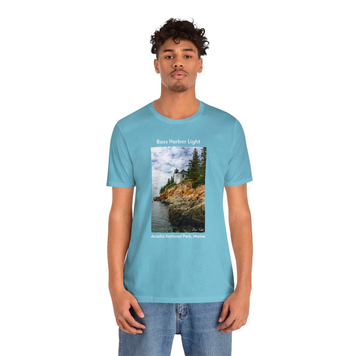 Bass Harbor Light Unisex Jersey Short Sleeve Tee