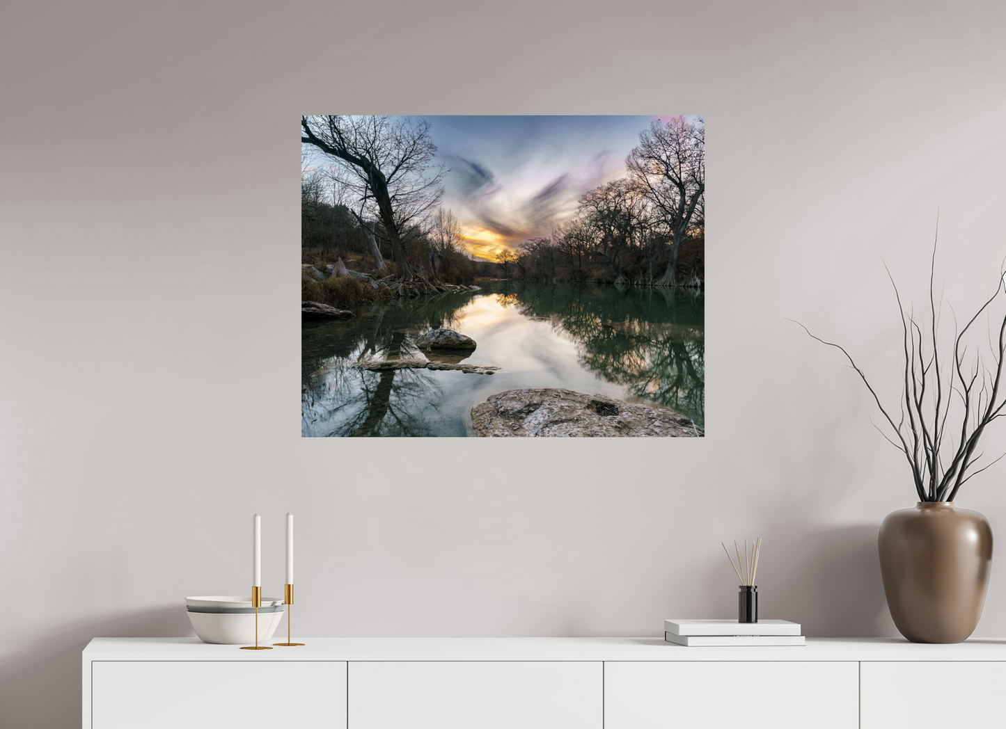 Winter Sunset Along the Guadalupe