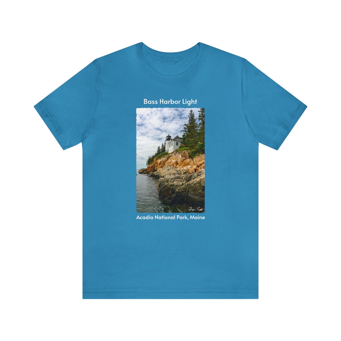 Bass Harbor Light Unisex Jersey Short Sleeve Tee