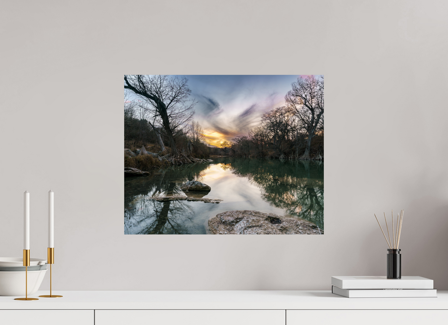 Winter Sunset Along the Guadalupe